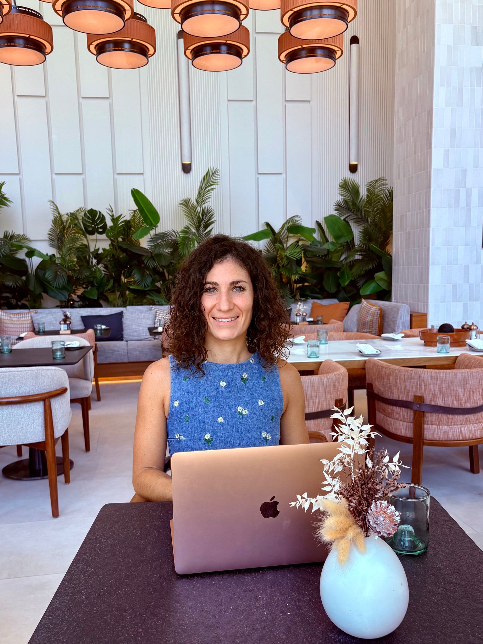 Magali Tauzin at her workspace